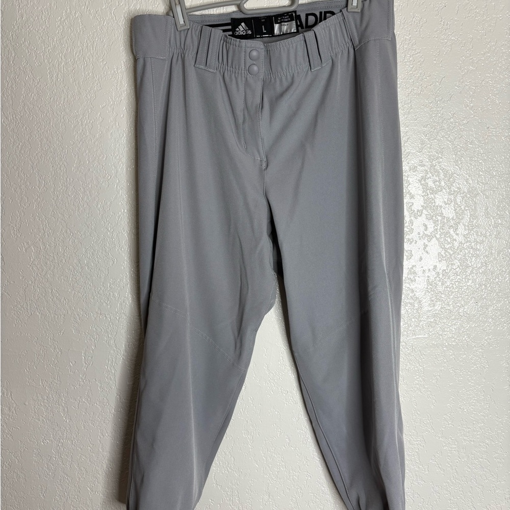 Adidas Men's Gray FastPitch Stretch Pants (LARGE)
